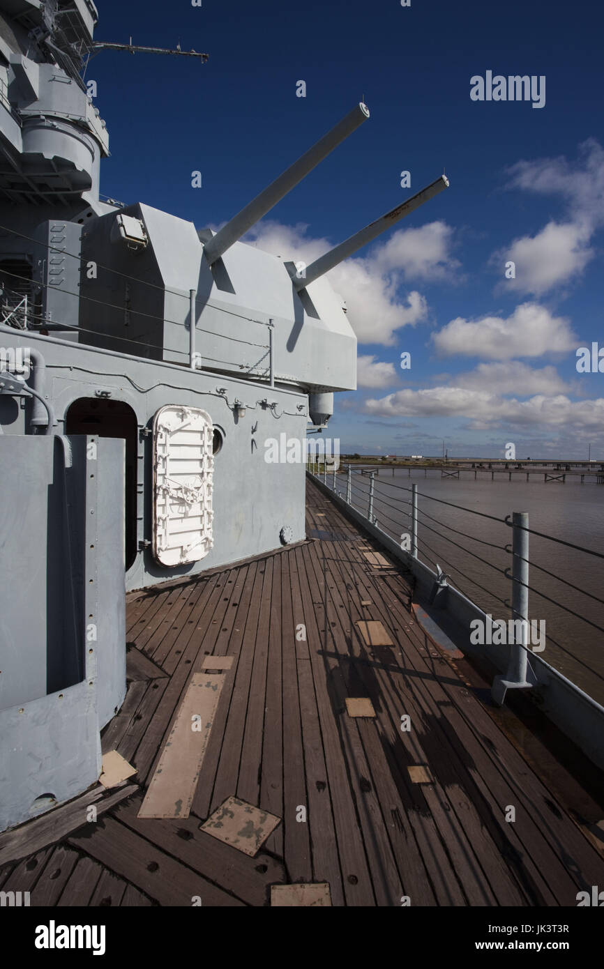 Stati Uniti d'America, Alabama, Mobile Battleship Memorial Park, Guerra Mondiale 2-ser Corazzata USS Alabama Foto Stock