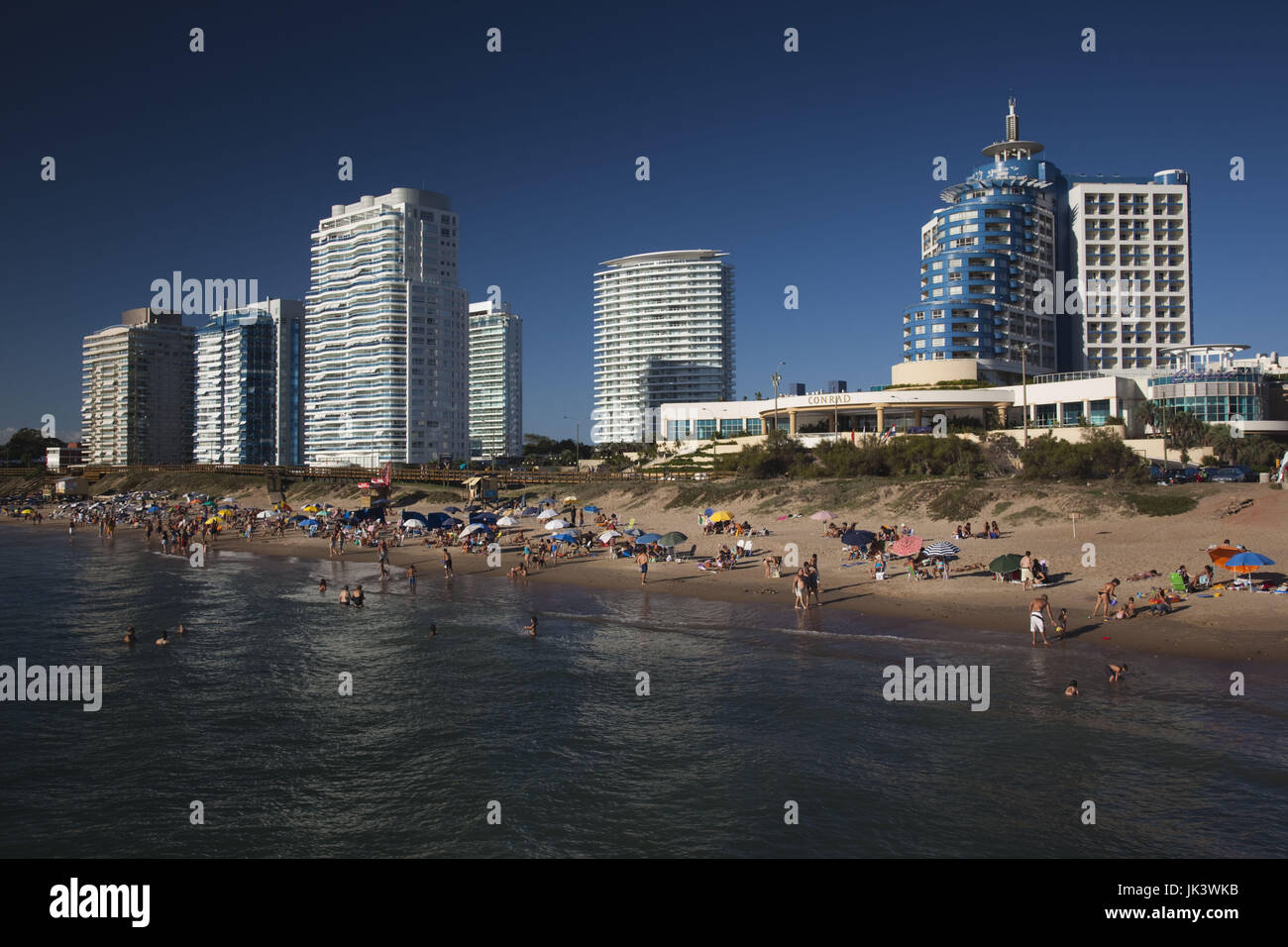 Uruguay, Punta del Este, Playa Mansa beach Foto Stock