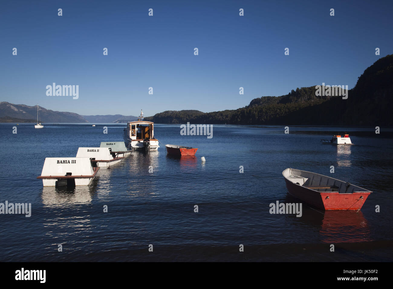 Argentina NEUQUEN Provincia, Lake District, strada dei sette laghi, Villa La Angostura, Lago Nahuel Huapi, Mansa Bay Foto Stock