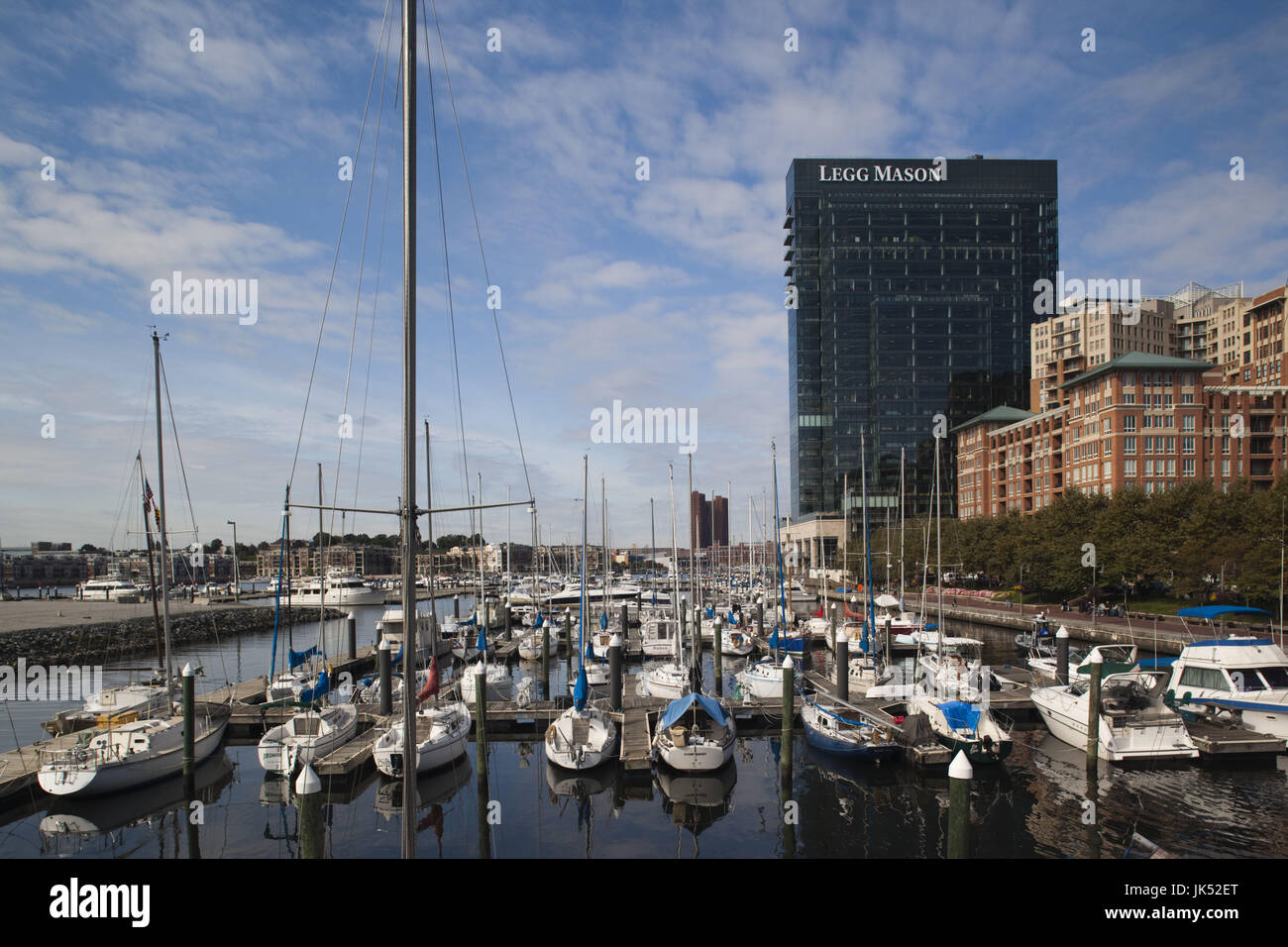 Stati Uniti d'America, Maryland Baltimore Inner Harbor, Harbor East Marina Foto Stock