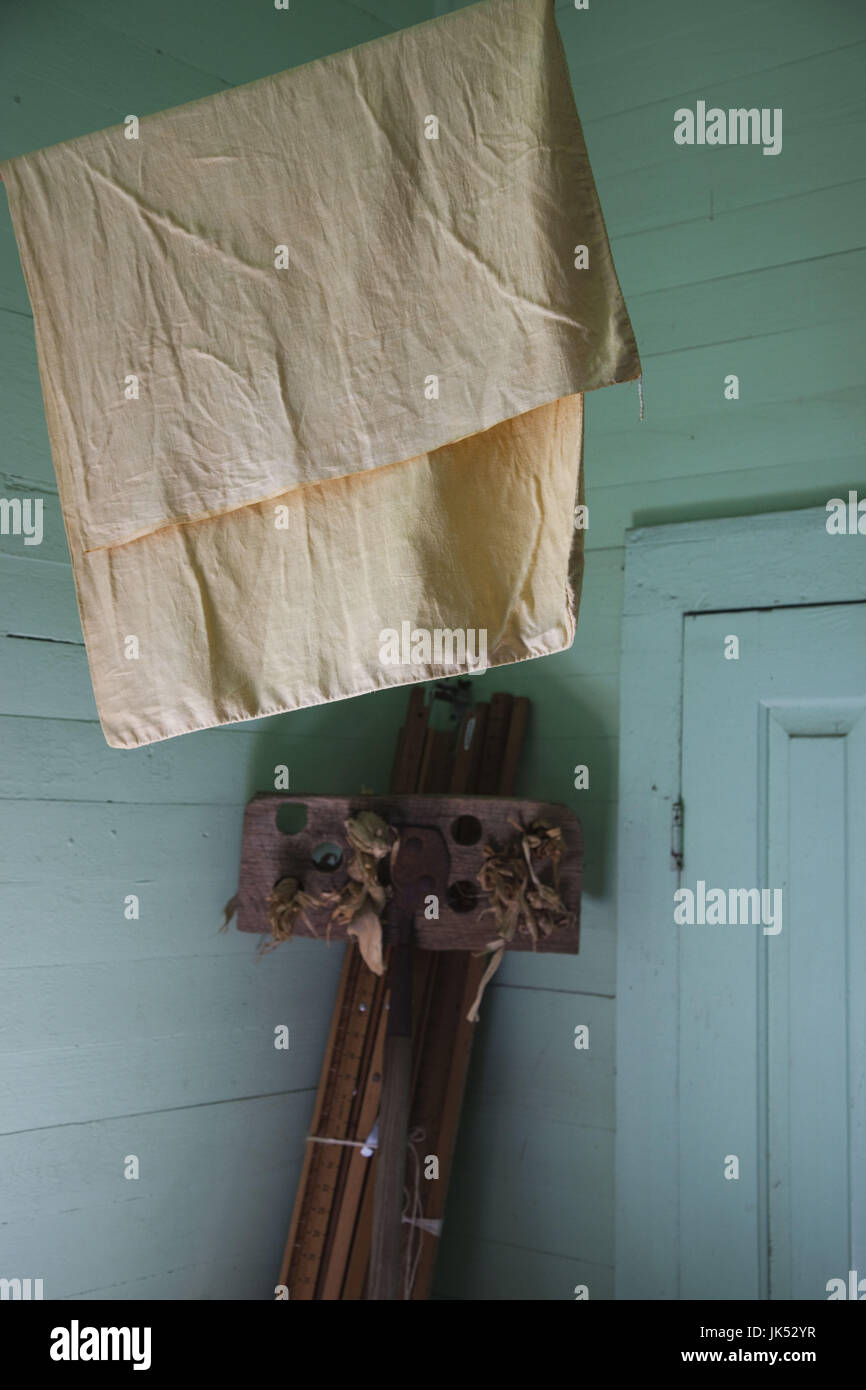 Stati Uniti d'America, Alabama, Montgomery, Alabama Old Town, fucile House, tipica dimora di schiavi liberati dopo di noi una guerra civile, dettaglio interni Foto Stock