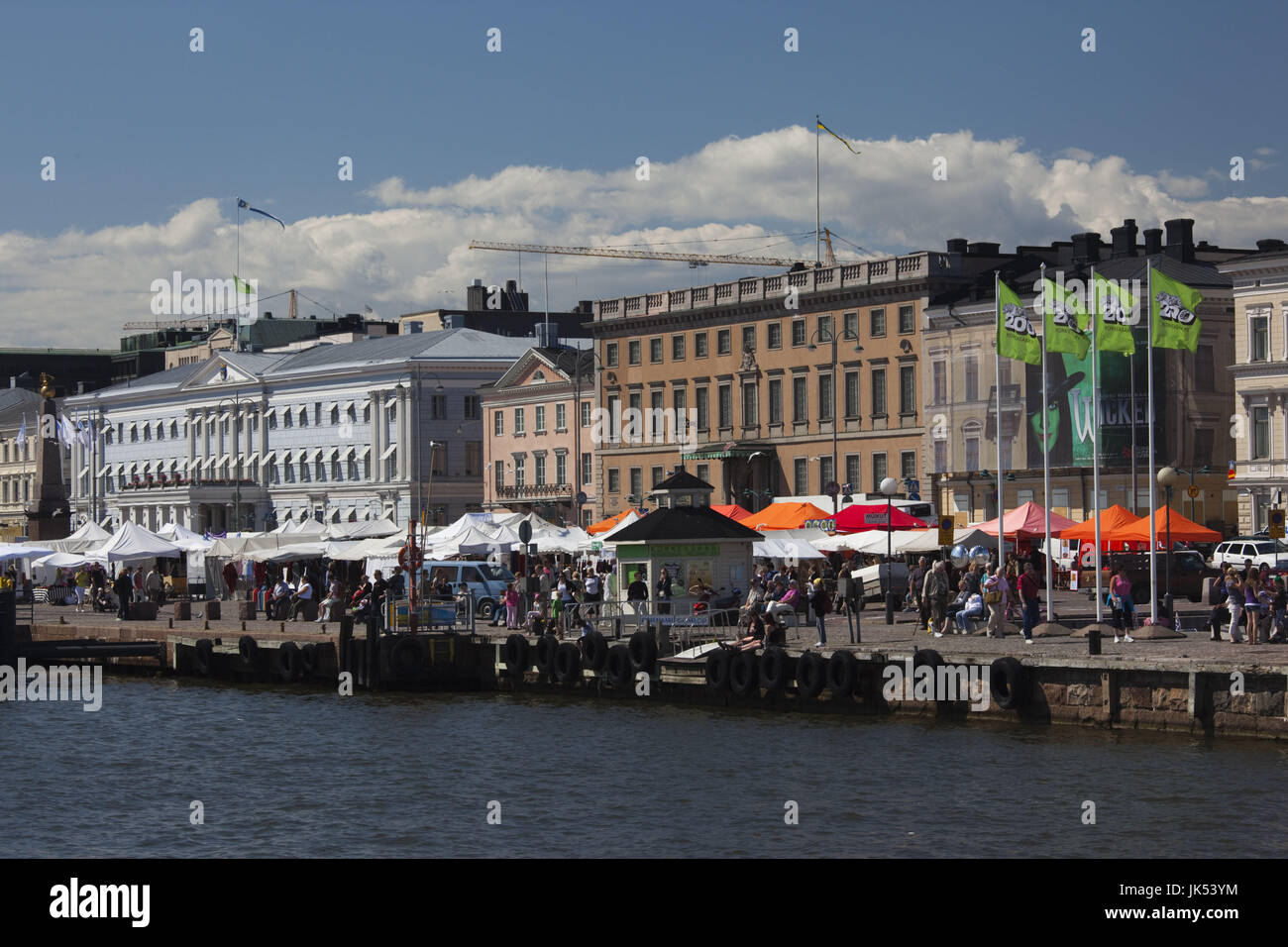 Finlandia, Helsinki, Kauppatori Mercato del Pesce in zona Porto di Helsinki Foto Stock