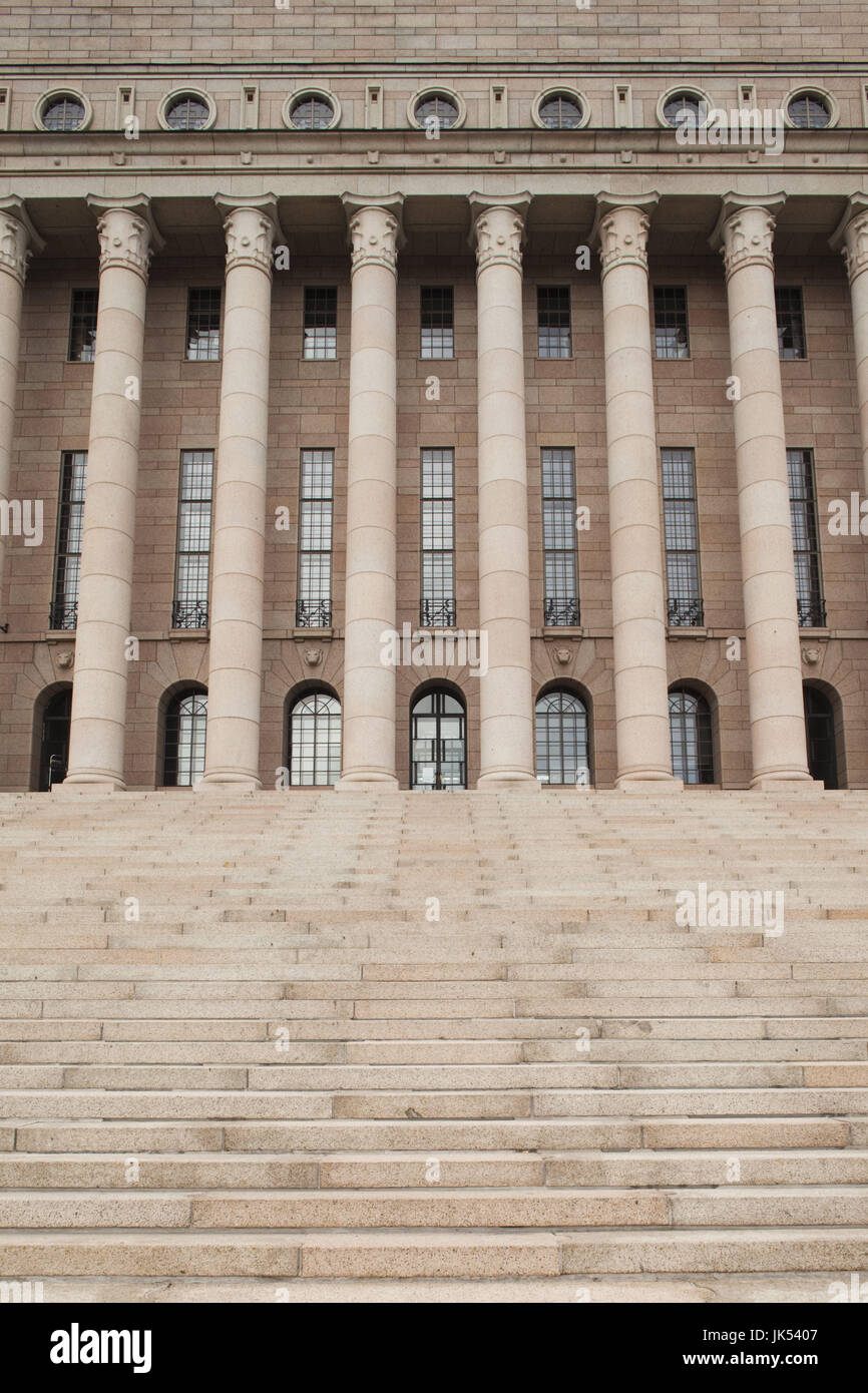 Finlandia, Helsinki, parlamento finlandese, esterna, ore diurne Foto Stock