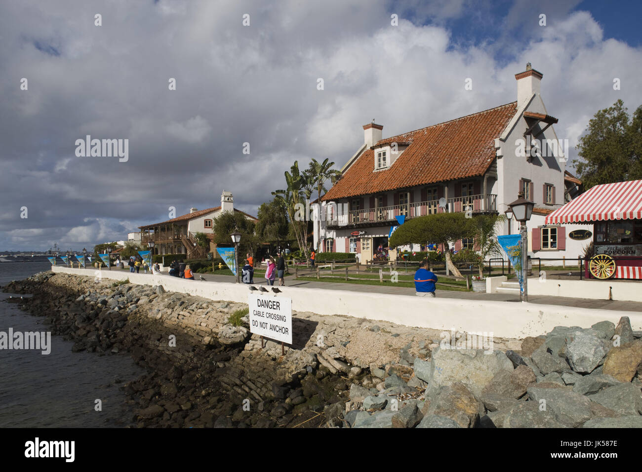 Stati Uniti, California, San Diego, edifici di Seaport Village Foto Stock