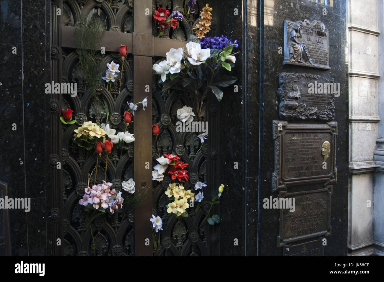 Argentina Buenos Aires Recoleta, Recoleta cimitero, tomba di Eva Duarte Peron, evita, ex first lady Foto Stock