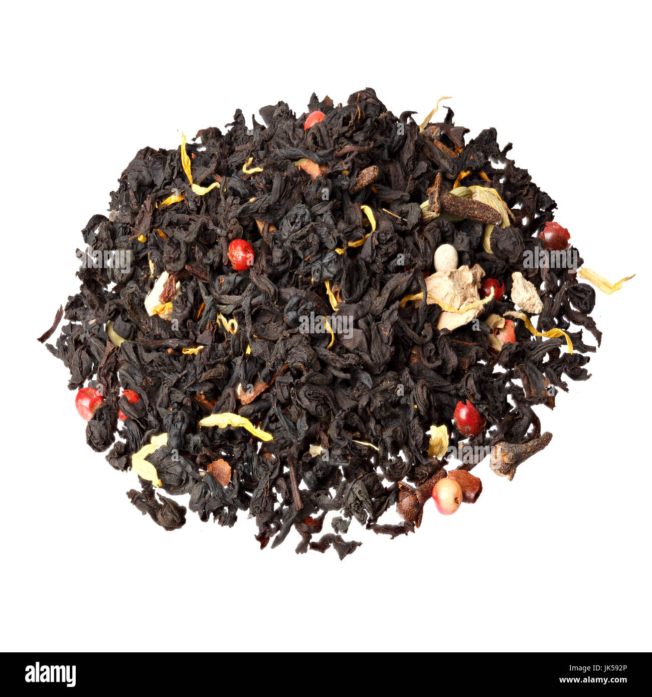 Decorative frame completa immagine di chiodi di garofano, il cardamomo, la cannella, lo zenzero Foto Stock