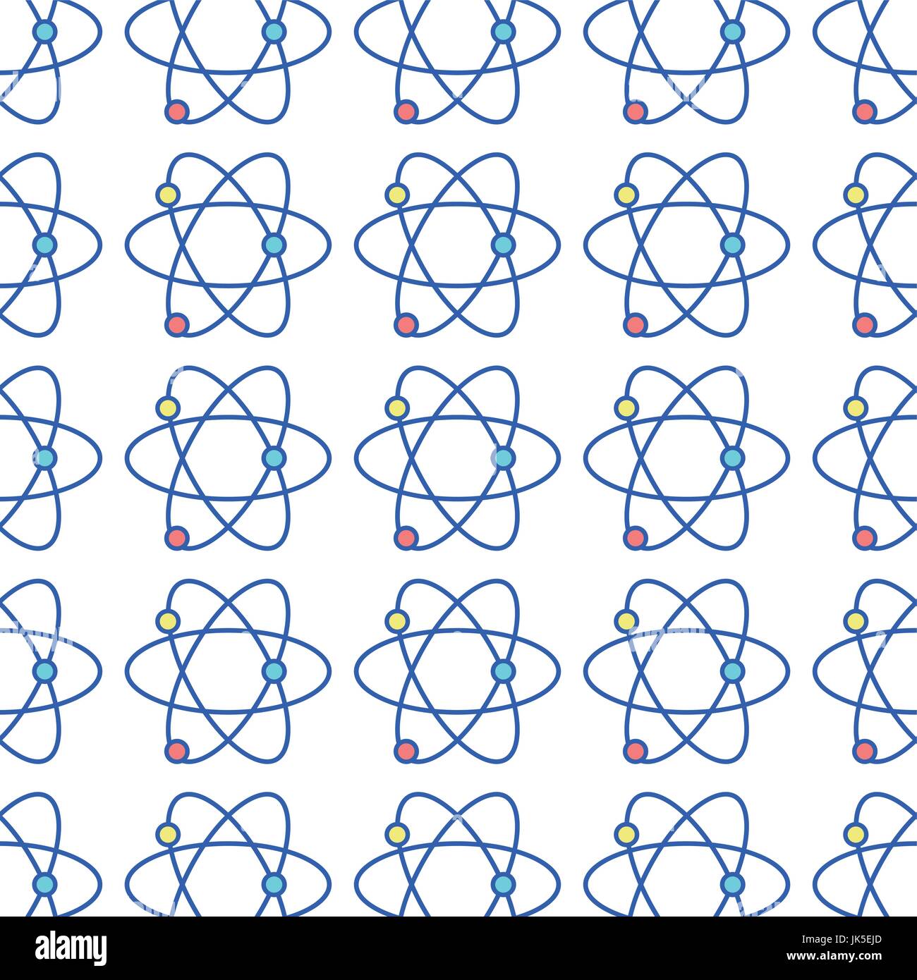 Fisica Chimica atomo di educazione scientifica backrground Illustrazione Vettoriale