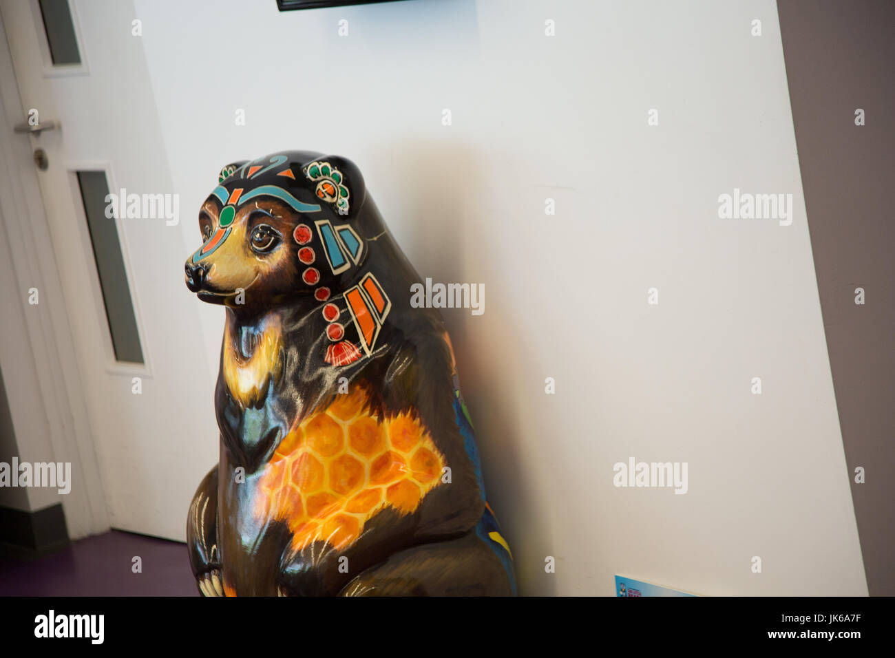 Birmingham, Regno Unito. 22 Luglio, 2017. il grande orso Sun Constellation recare sul sentiero di Birmingham e la zona circostante in congiunzione con Birminghams Ospedale dei Bambini è possibile scaricare un'app e unire il sentiero per vedere tutti gli orsi intorno a Birmingham Credito: Steven roe/Alamy Live News Foto Stock