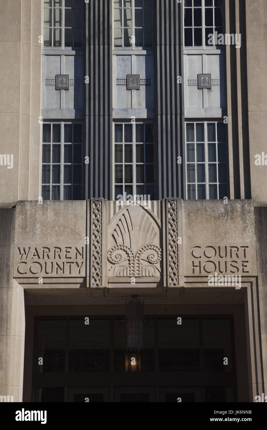 Stati Uniti d'America, Mississippi, Vicksburg, Warren County Courthouse, esterni art deco Foto Stock