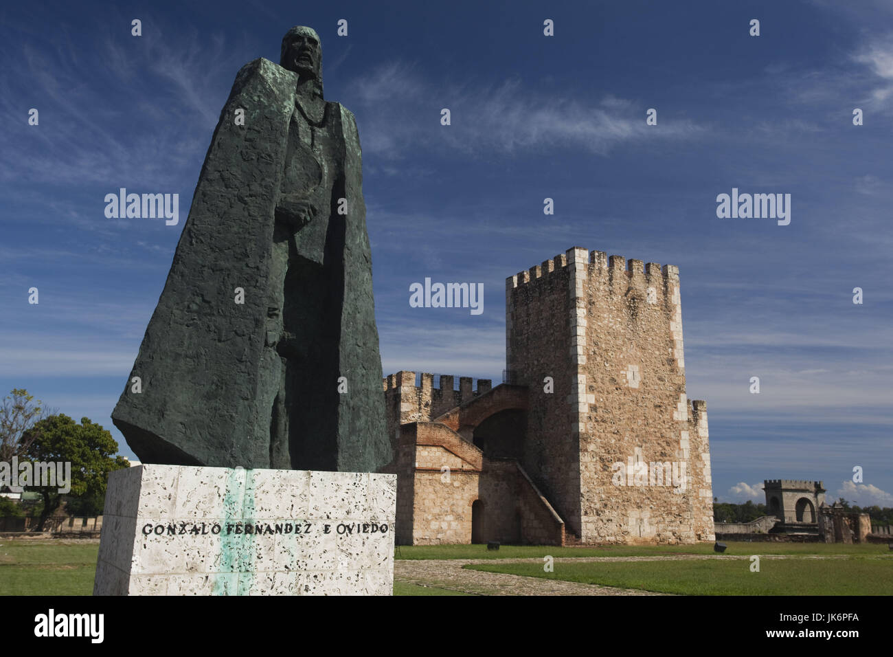 Repubblica Dominicana, Santo Domingo, Zona Colonial, Fortaleza Ozama, coloniale più antico edificio militare nel Nuovo Mondo, b.1502 Foto Stock
