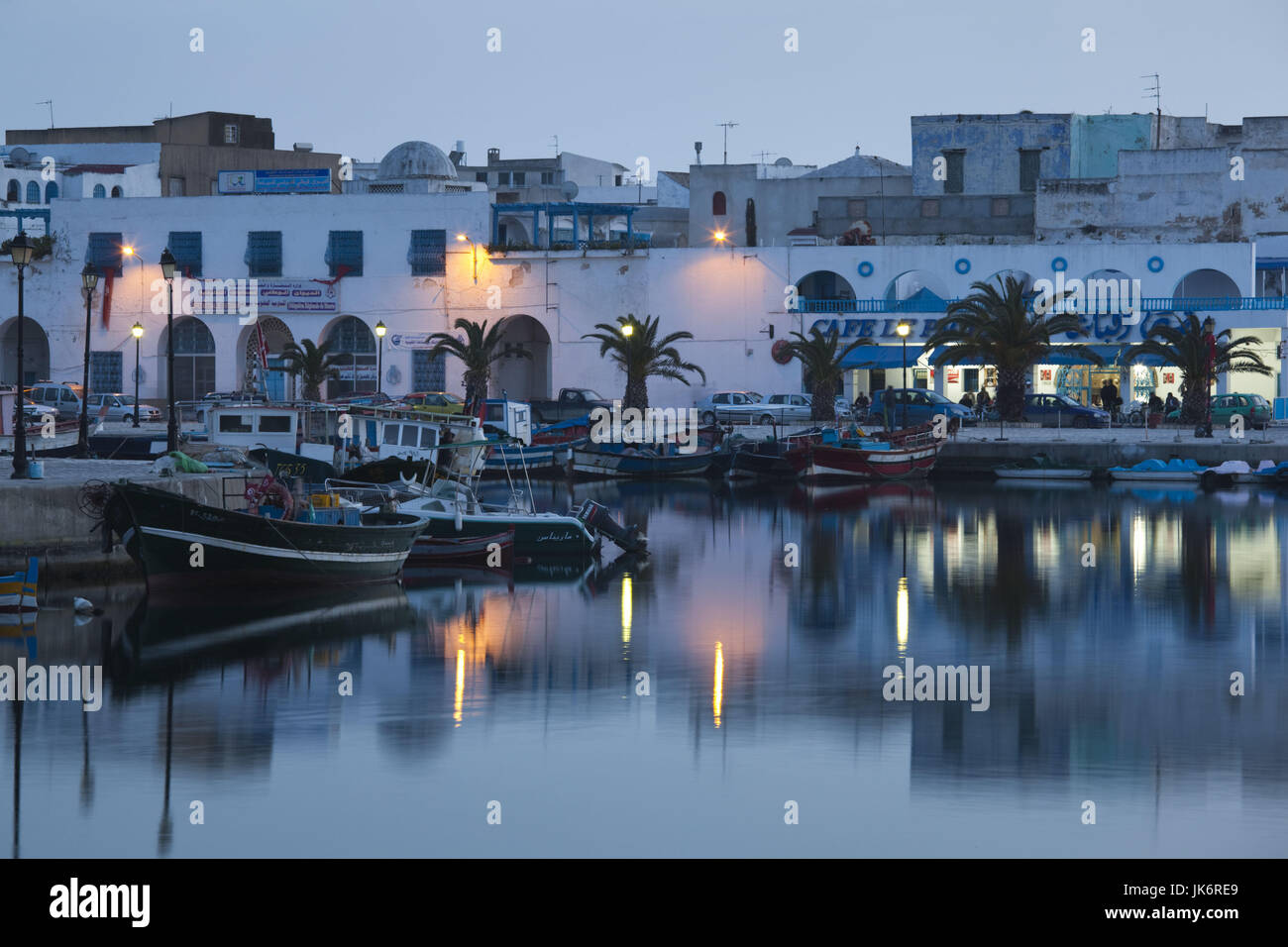 La Tunisia, nord della Tunisia, Bizerta, Porto Vecchio, sera Foto Stock