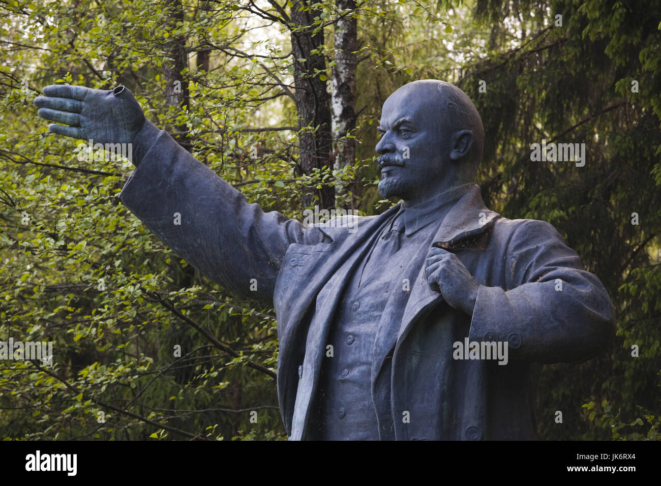 La Lituania, Sud della Lituania, Grutas, Grutas Park, il parco delle sculture di ex comunista-ser sculture, statua di V.I. Lenin Foto Stock