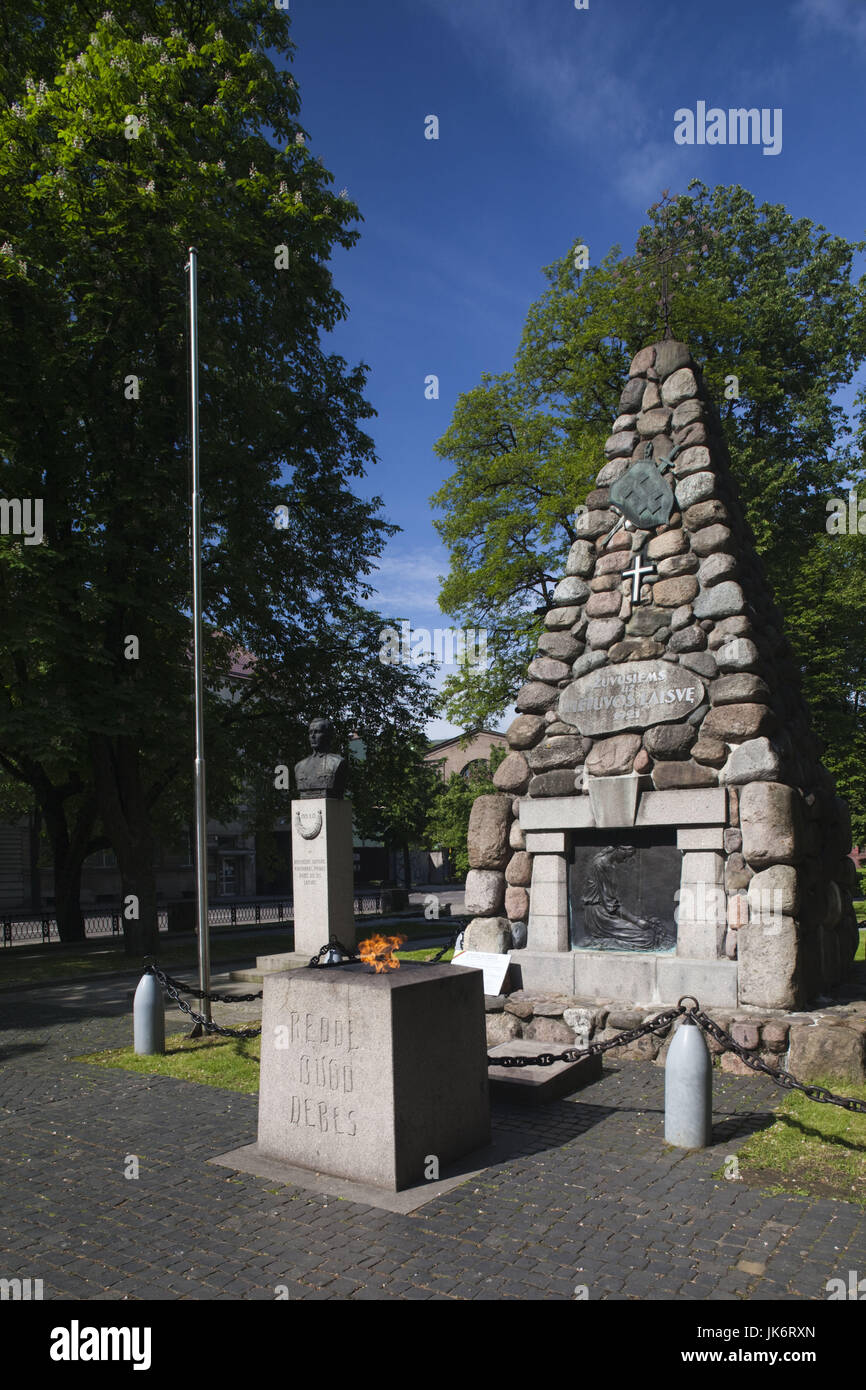 La lituania, Centrale della Lituania, Kaunas, Unità quadrate, veterani lituano monumento Foto Stock