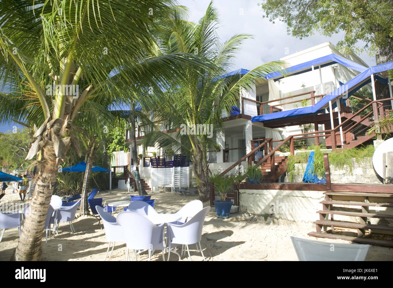 Barbados, Strandrestaurant, Hotel Foto Stock