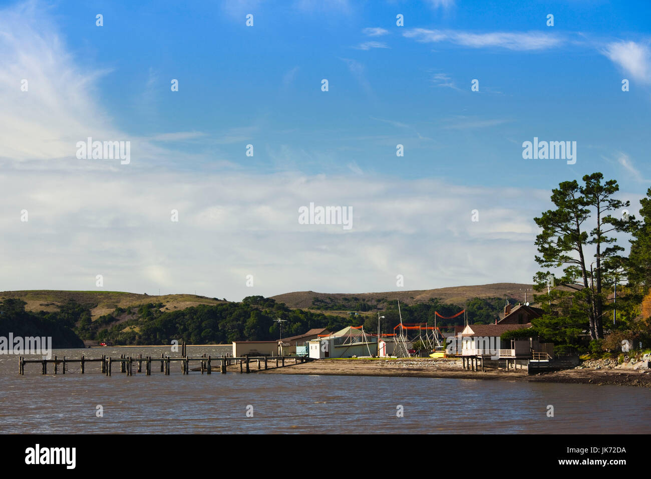 Stati Uniti d'America, la California, la California del Nord, costa Nord, Tomales Bay, Marshall, waterfront Foto Stock