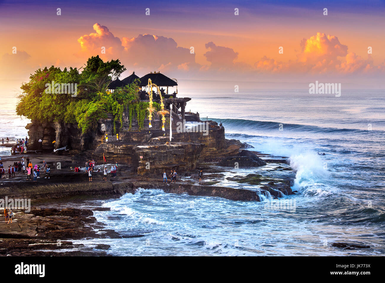 Dal Tempio Tanah Lot nell isola di Bali Indonesia. Foto Stock