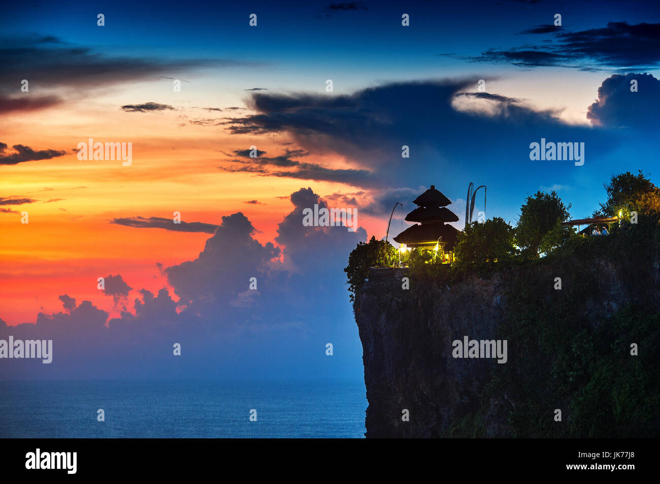 Tempio di Uluwatu di Bali, Indonesia. Foto Stock