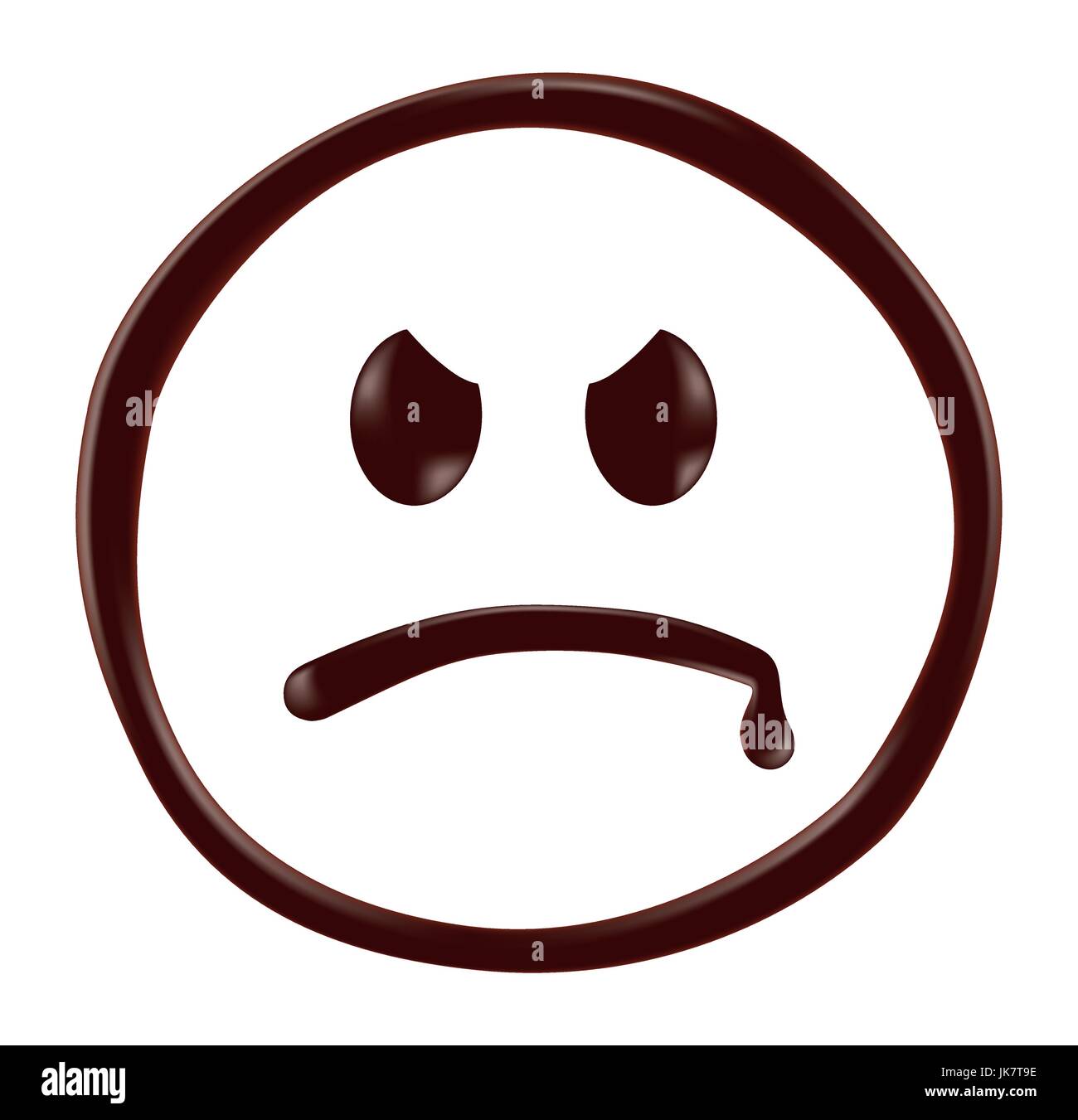 Il cioccolato faccina sorridente su sfondo bianco, realistici illustrazione vettoriale Illustrazione Vettoriale