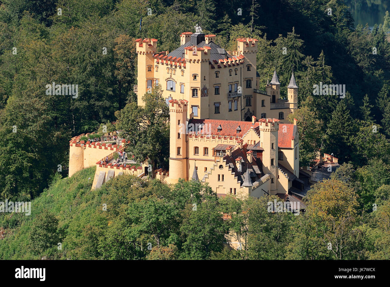 Castello di Hohenschwangau, Schwangau, Allgau, Baviera, Germania | Schloss Hohenschwangau, Schwangau, Allgaeu, Bayern, Deutschland / Allgäu Foto Stock