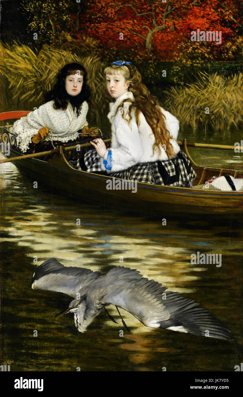 James Tissot, sul Tamigi, un airone 1866-1877 Olio su tela. Minneapolis Institute of Arts, STATI UNITI D'AMERICA. Foto Stock