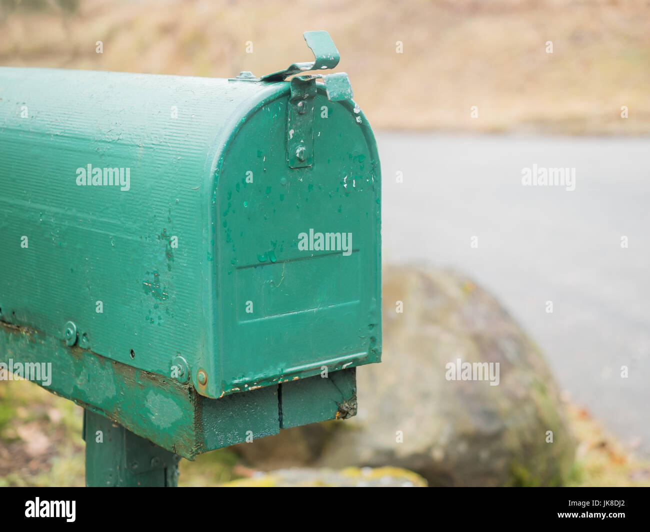 Cassetta postale americana in verde Foto stock - Alamy