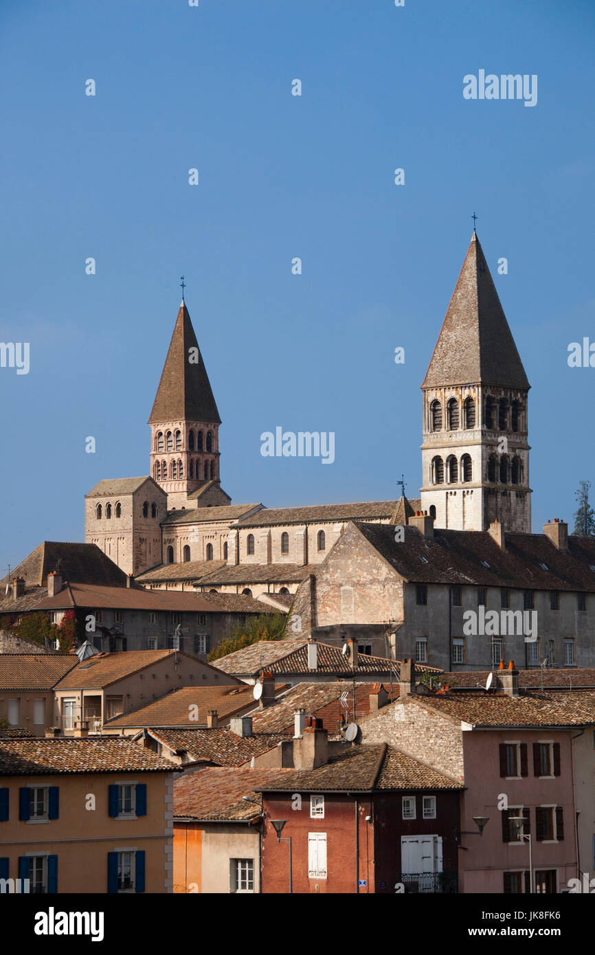 Francia, Saône-et-Loire Reparto, Regione Borgogna, Area Maconnais, Tournus, St-Philibert Abbey, decimo secolo Foto Stock