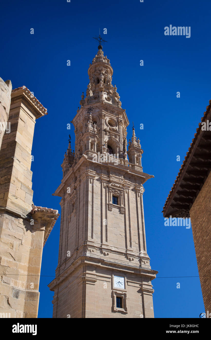 In Spagna, La Rioja regione, La Rioja Provincia, Santo Domingo de la Calzada, la cattedrale, il campanile Foto Stock