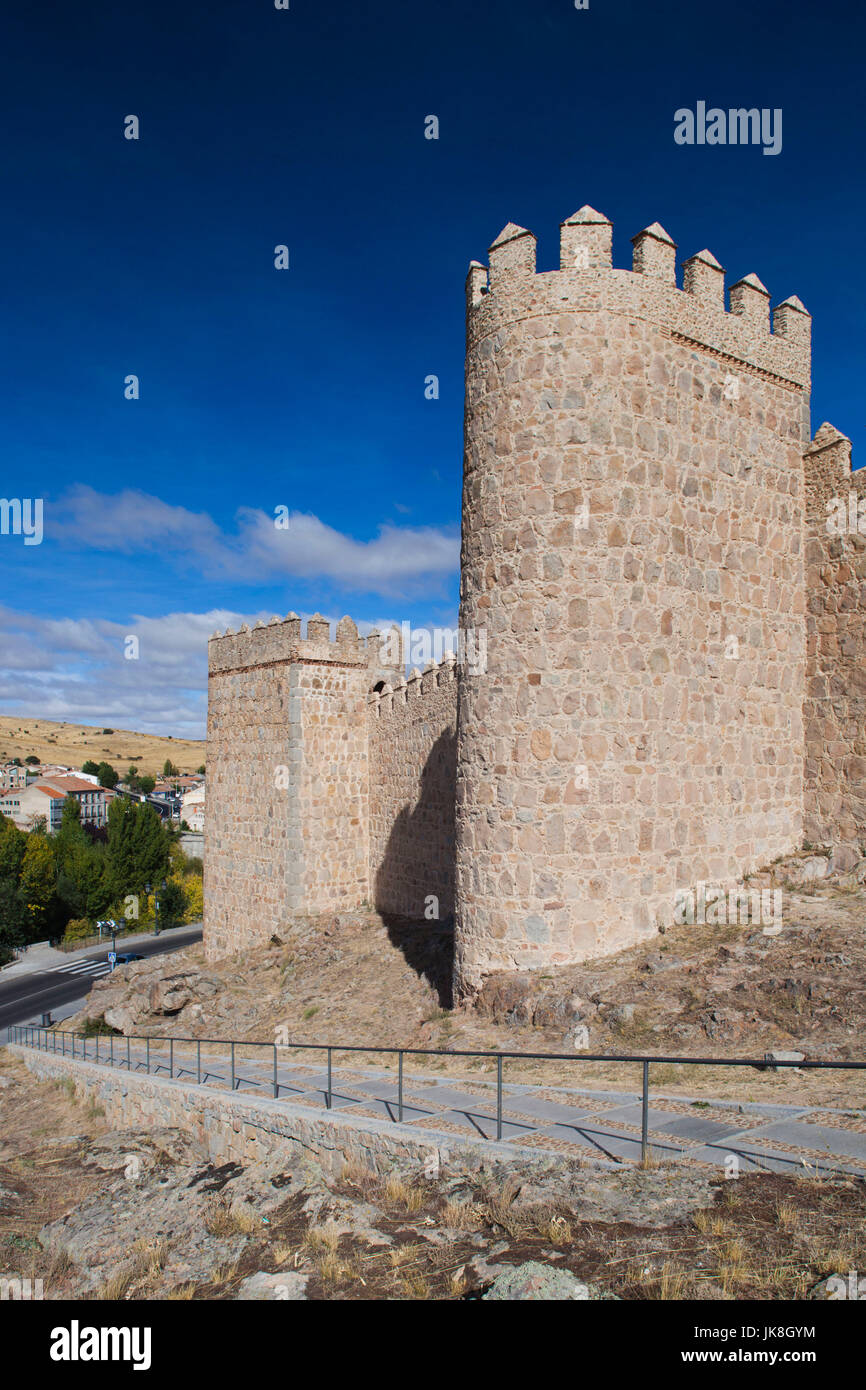 Spagna, Castilla y Leon Regione, Provincia di Avila, Avila, Las Murallas, mura Foto Stock
