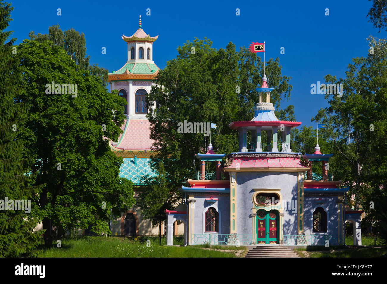 La Russia, San Pietroburgo, Pushkin-Tsarskoye Selo, Padiglione Cinese Foto Stock