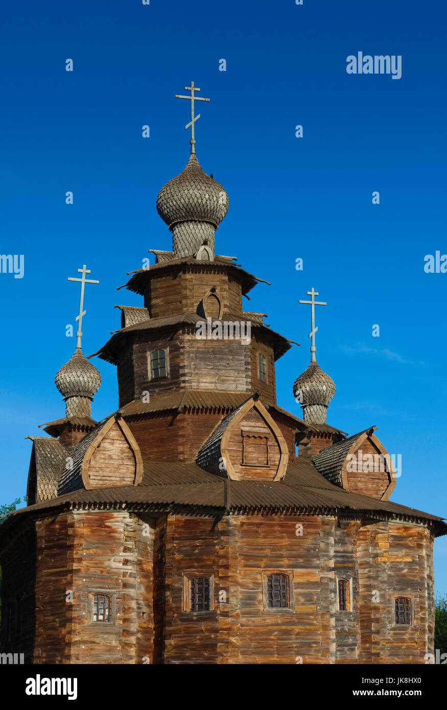 La Russia, Vladimir Oblast, Golden Ring, Suzdal, chiesa di legno al Museo di Architettura in Legno e vita contadina Foto Stock