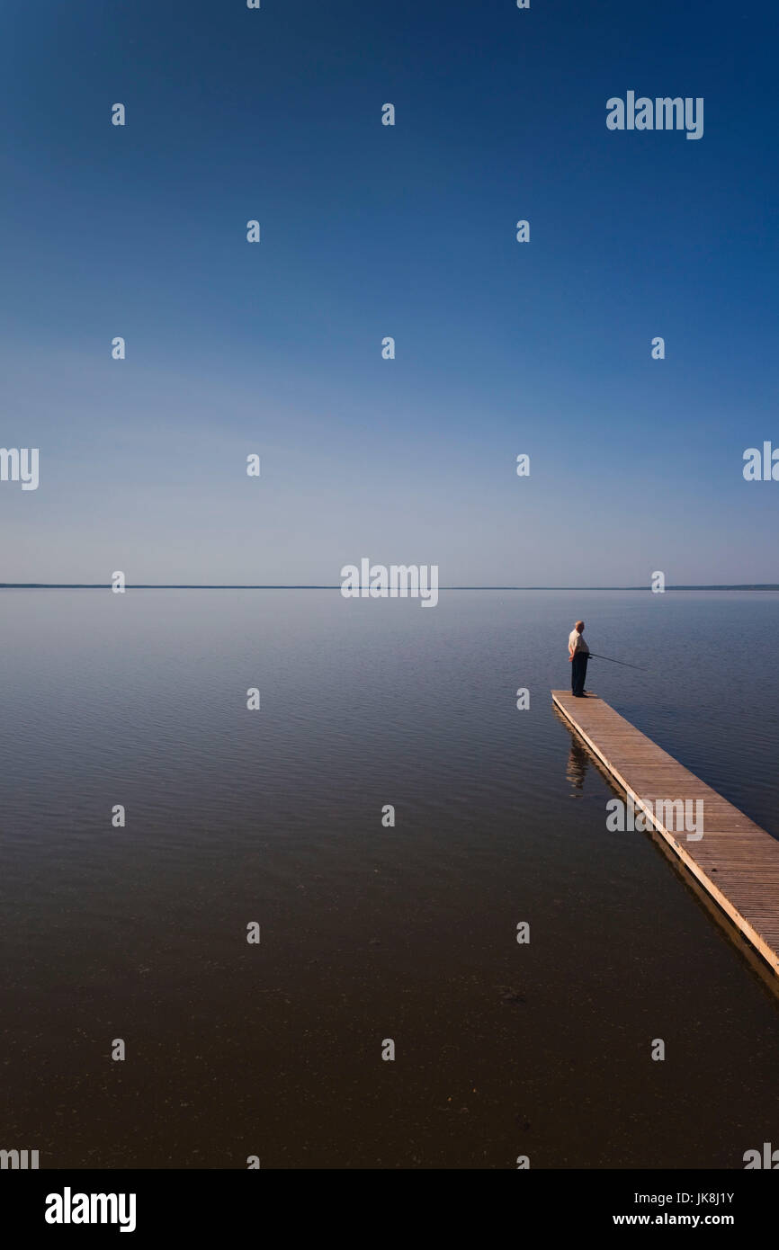 Russia, Krasnojarsk, Golden Ring, Pereslavl-Zalessky, Lago Plescheevo, pescatori, NR Foto Stock