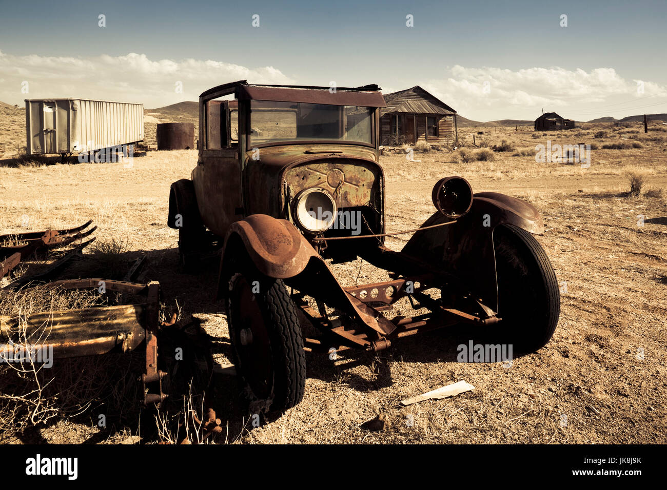 Stati Uniti d'America, Nevada, Grande Bacino, Goldfield, città fantasma Foto Stock