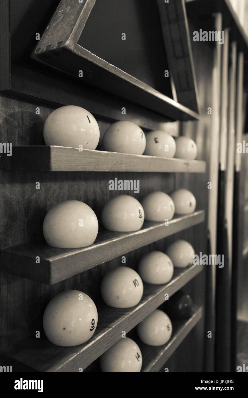 Russia, il litorale del Mar Nero, Sochi, Stalin Dacha, casa estiva del dittatore sovietico Joseph Stalin sui motivi della Zelenaya Roscha sanitorium, sala biliardo Foto Stock