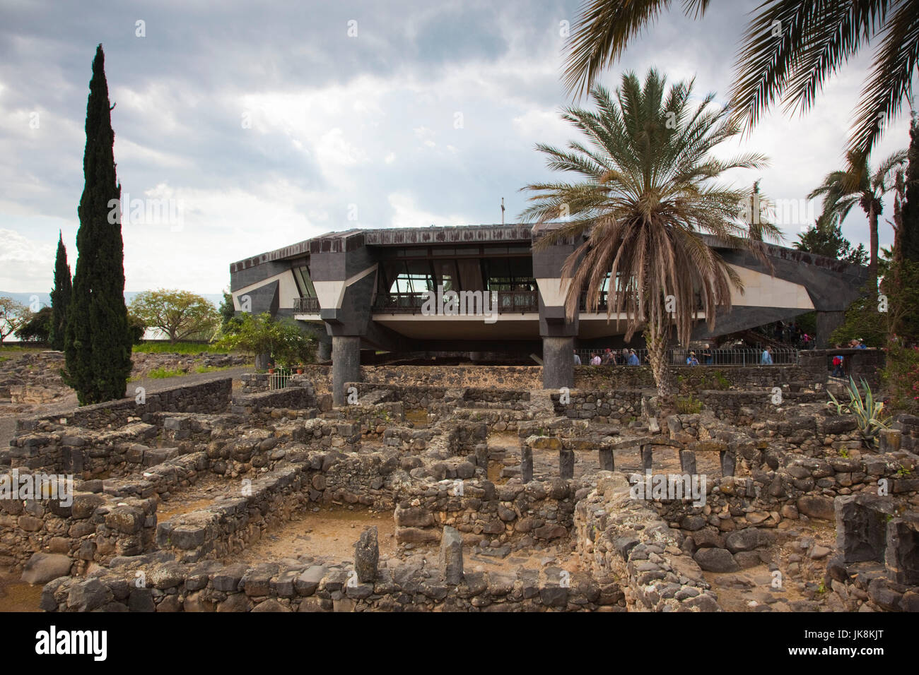 Israele, la Galilea, Capernaum, rovine di biblico-villaggio era la casa di Gesù Cristo durante il suo tempo in Galilea Foto Stock