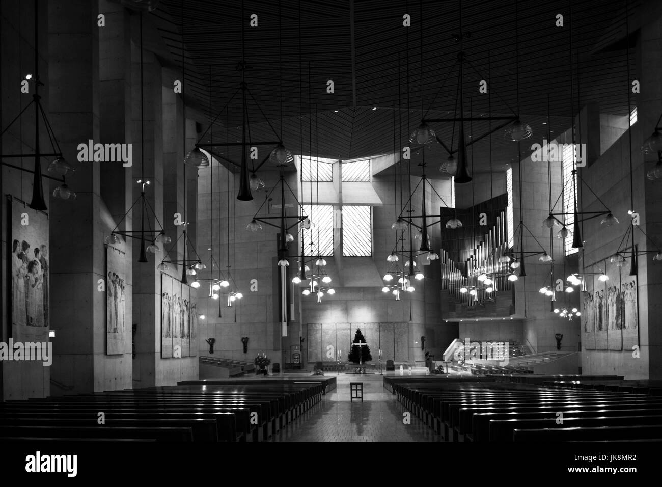 Stati Uniti, California, nel sud della California, Los Angeles, Cattedrale di Nostra Signora degli Angeli, interno Foto Stock