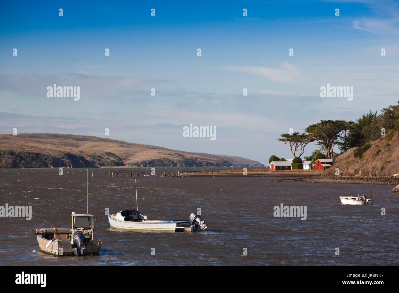 Stati Uniti d'America, la California, la California del Nord, costa Nord, Tomales Bay, Marshall, waterfront Foto Stock