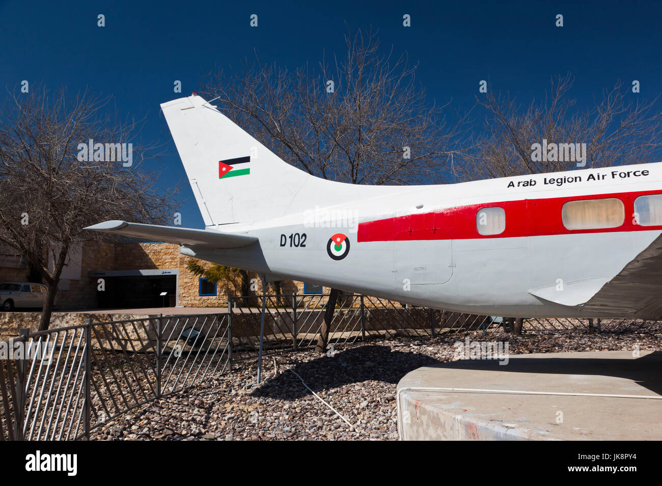 Giordania, Amman, Royal Automoblie Museum, inizio Giordano Air Force aereo Foto Stock