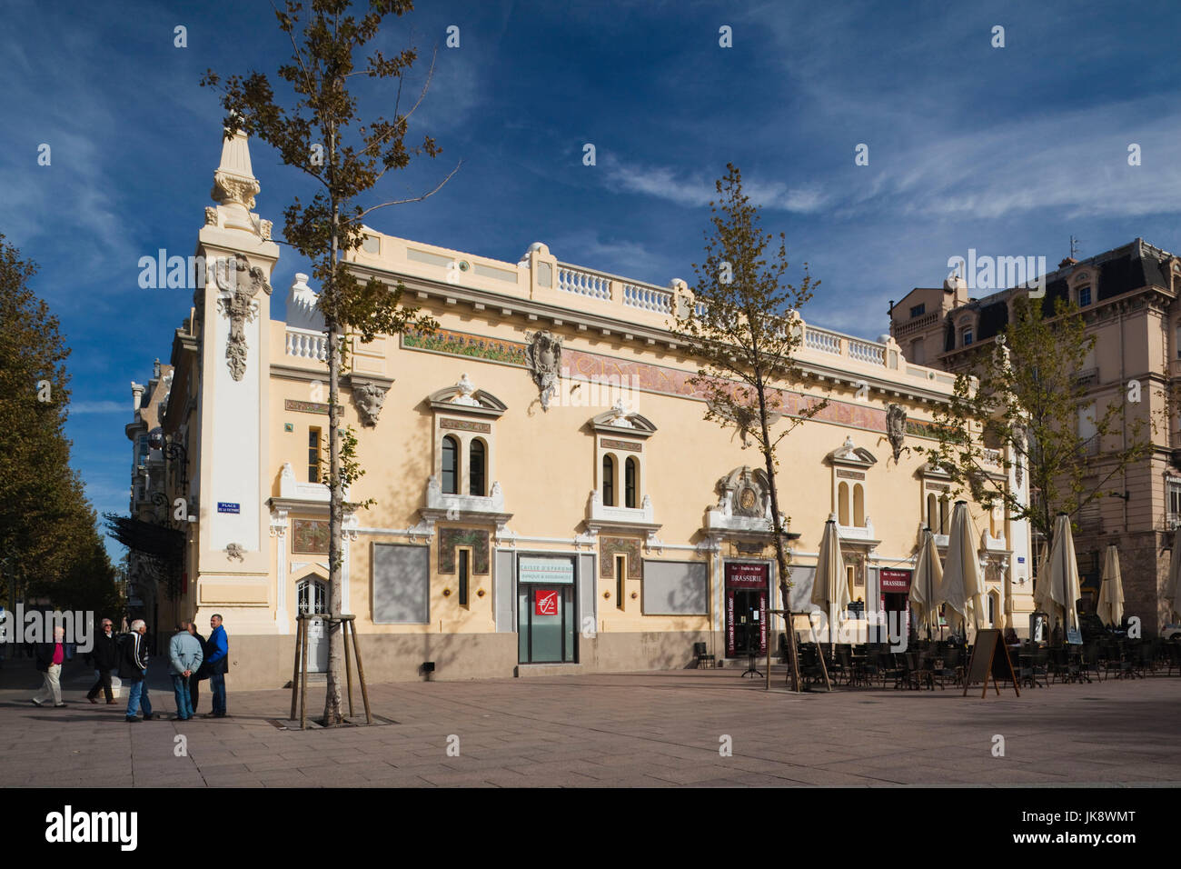 France, Languedoc-Roussillon, Dipartimento Pyrenees-Orientales, Perpignan, Cinema Castillet edificio Foto Stock
