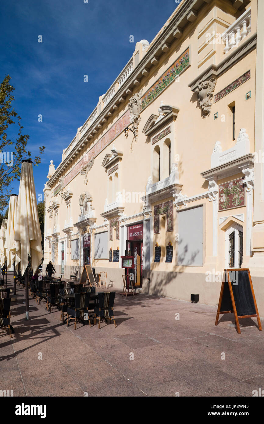 France, Languedoc-Roussillon, Dipartimento Pyrenees-Orientales, Perpignan, Cinema Castillet edificio Foto Stock
