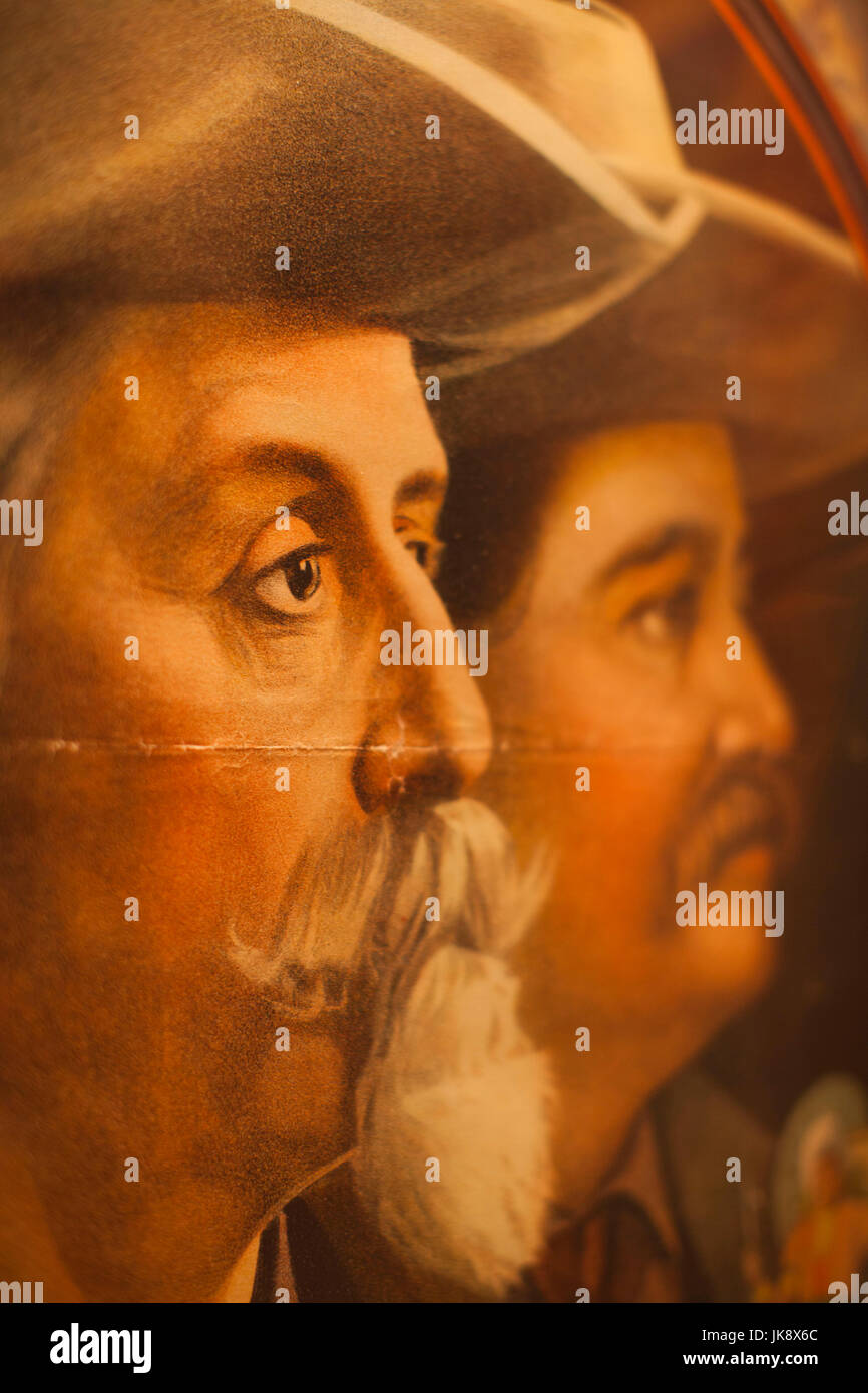 Stati Uniti d'America, Colorado, Golden, Lookout Mountain, museo di Buffalo Bill, pittura di Buffalo Bill Foto Stock