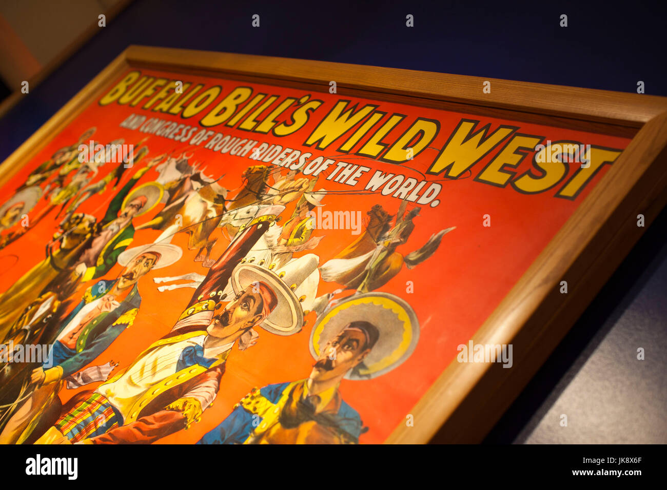 Stati Uniti d'America, Colorado, Golden, Lookout Mountain, museo di Buffalo Bill, poster di Buffalo Bill's Western Show Foto Stock