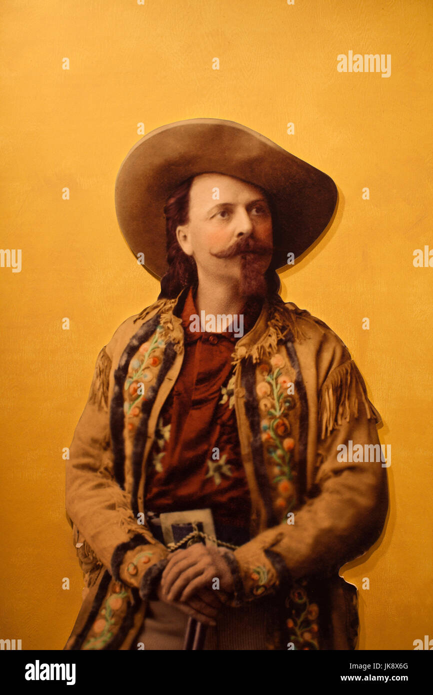Stati Uniti d'America, Colorado, Golden, Lookout Mountain, museo di Buffalo Bill, pittura di Buffalo Bill Foto Stock
