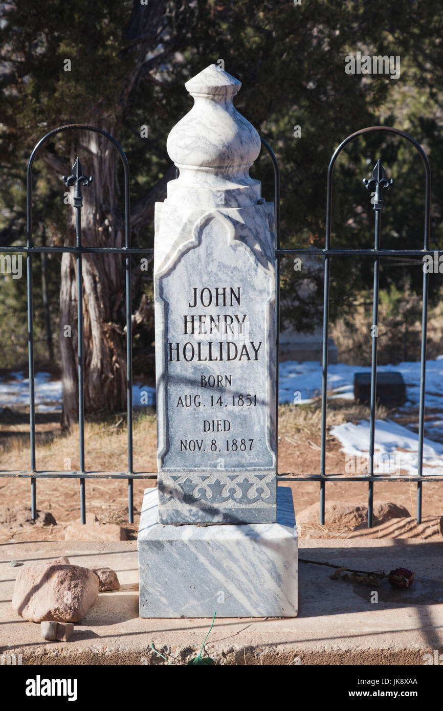 Stati Uniti d'America, Colorado Glenwood Springs, la tomba del famoso Western gunfighter Doc Holliday Foto Stock