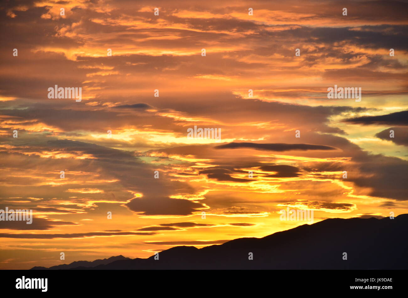 Tramonto a Bolnuevo, Costa de Mazarrón Foto Stock