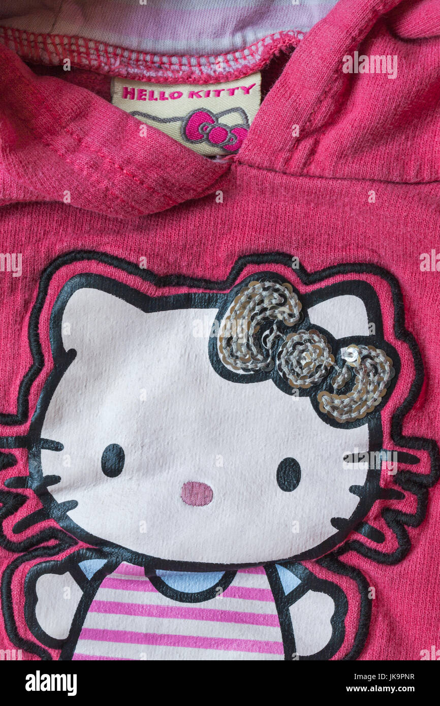 Hello Kitty etichetta in Hello Kitty ragazza in alto Foto Stock