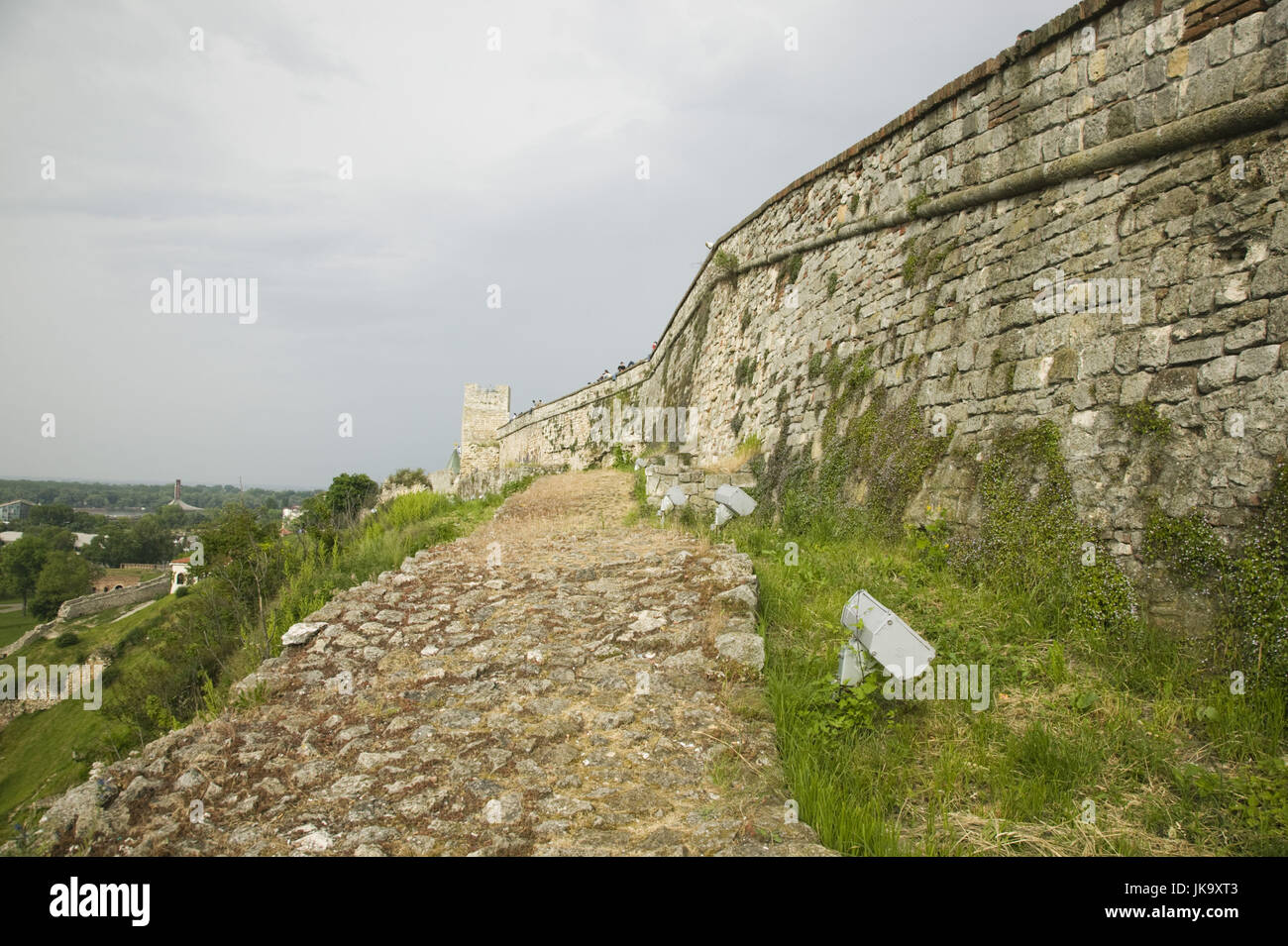 Serbien, Belgrad, Festung Kalemegdan, Festungsmauer, Foto Stock