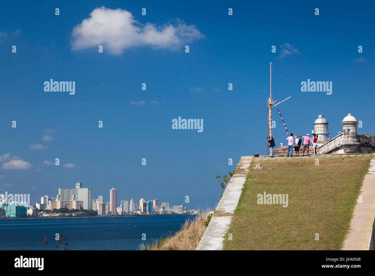 Cuba, La Habana, Castillo de los Tres Santos Reys del Morro fortezza Foto Stock