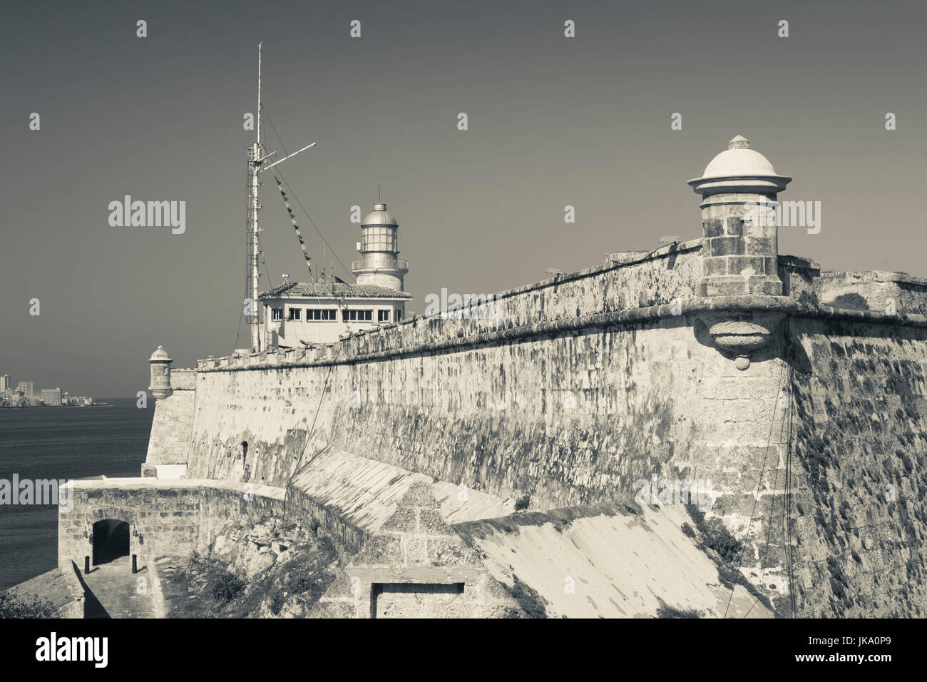 Cuba, La Habana, Castillo de los Tres Santos Reys del Morro fortezza Foto Stock