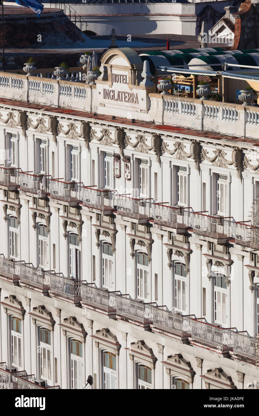Cuba, La Habana, vista in elevazione dell'Hotel Inglaterra Foto Stock