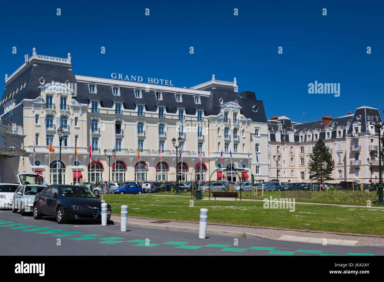 Francia, regione della Normandia, Dipartimento di Calvados, D-Day spiagge, Cabourg, il Grand Hotel Foto Stock